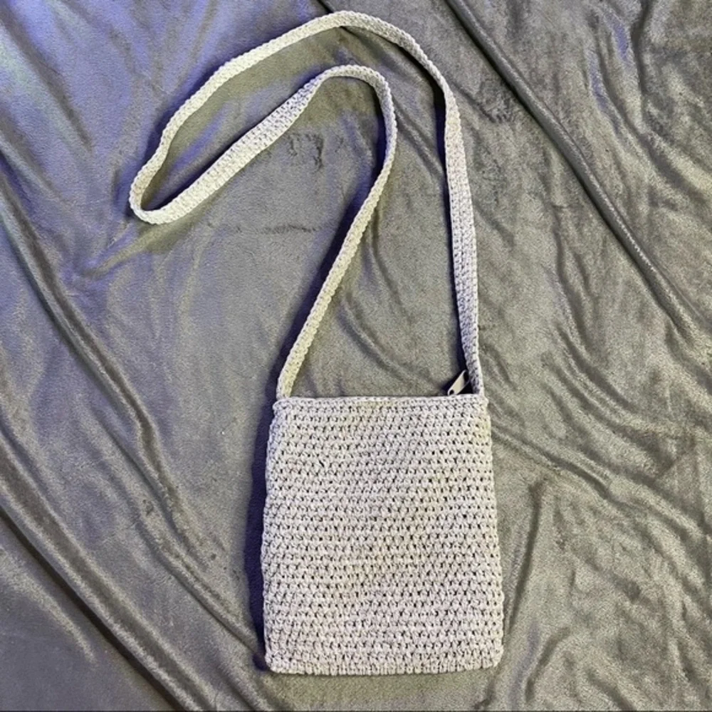 Vintage Raffia Kathy Ireland crochet boho crossbody bag